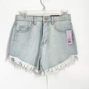 Wild Fable High Rise Frayed Hem Denim Shorts